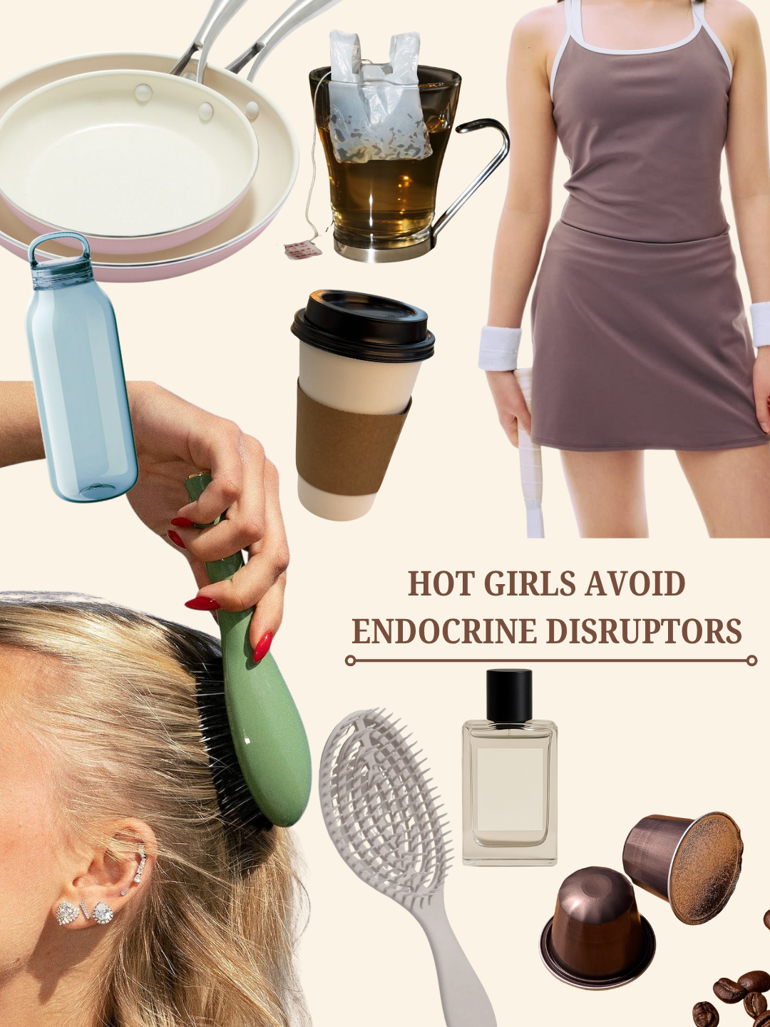 Stainless Steel & Wood Hairbrush