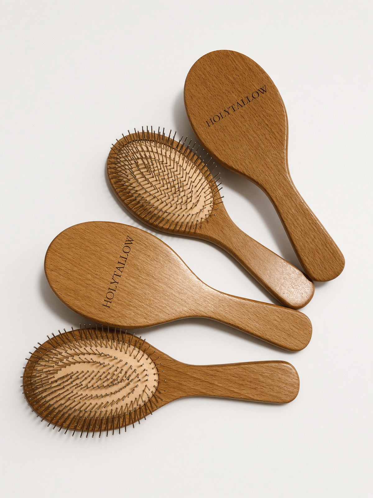 Stainless Steel & Wood Hairbrush