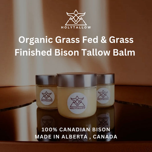 100% Organic Grass Fed & Grass Finished Canadian Bison Tallow Balm