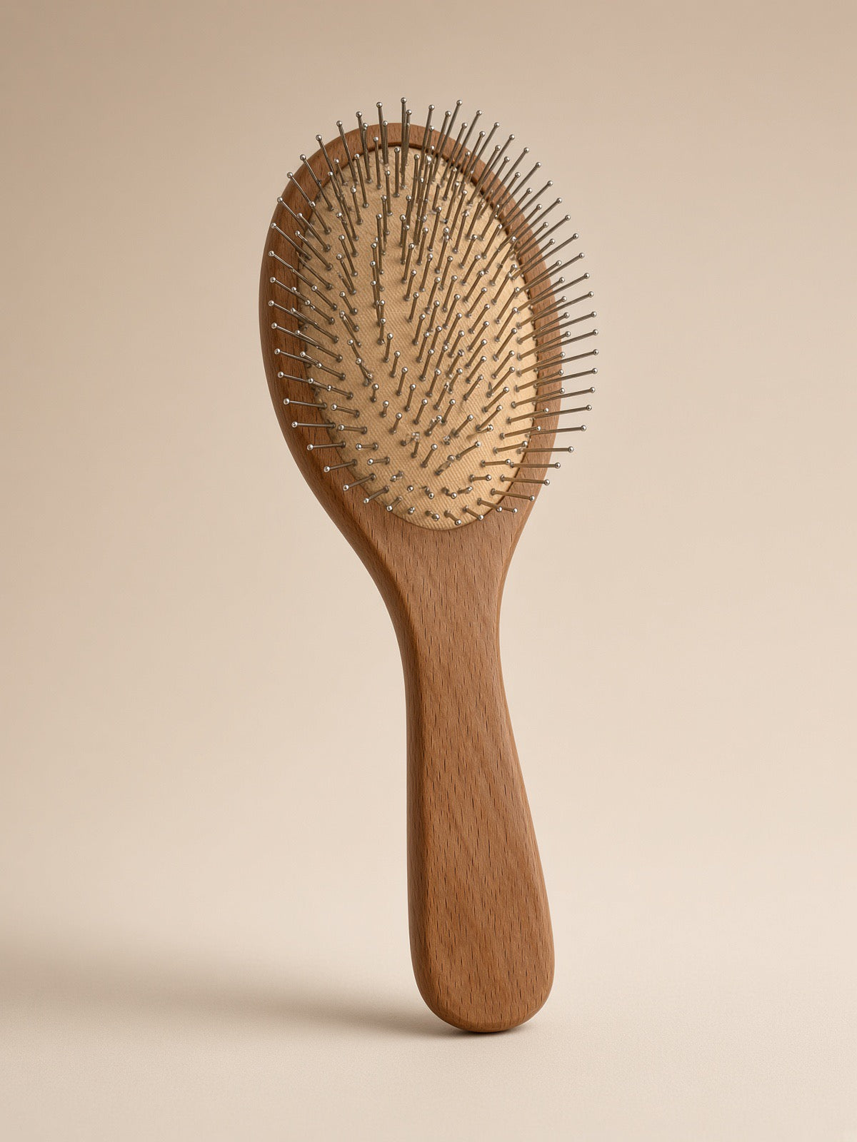Stainless Steel & Wood Hairbrush