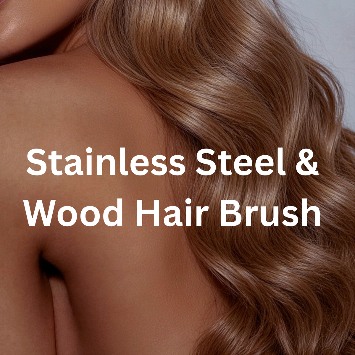 Stainless Steel & Wood Hairbrush